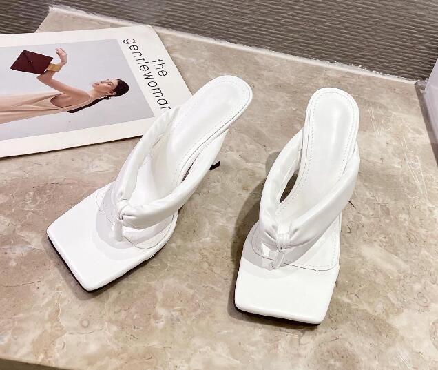 PANTOFOLA D’ORO Pantofole donna moda estate punta aperta colore puro perizoma sexy festa tacchi alti