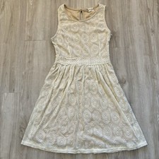 Altar’d State Embroidered Midi Dress Boho Floral Lace Cream Festival Bridal S