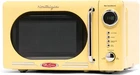 Retro Yellow Compact Microwave Oven 0.7 Cu. Ft. 700W with LED Display