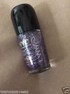 NYC NEW YORK COLOR EXPERT LAST NAIL POLISH #154 MIDNIGHT CONFETTI