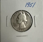 1951 D Washington Quarter 90% Silver BU US Coin