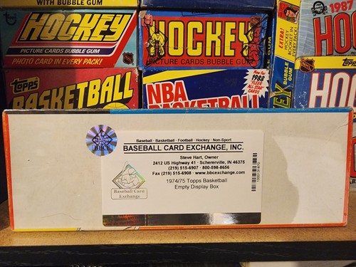 1974-75 Topps Basketball NBA Empty Wax Display Box Kareem Dr.J Walton BBCE #2 - Picture 2 of 3