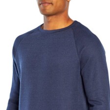 Banana Republic Men s Waffle Crew Sweatshirt, Blue, Size XL
