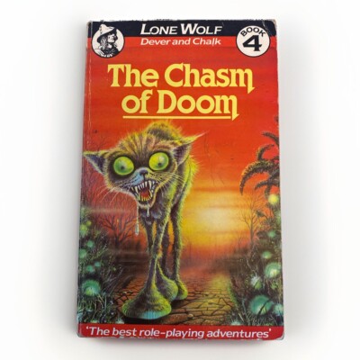 The Chasm of Doom by Joe Dever, Gary Chalk (1st Edition Paperback, 1990)| Book 4