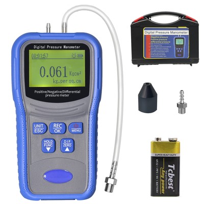 Digital Manometer LCD Differenzdruckmessgerät Tester Wasser Öl Luftdruckmesser
