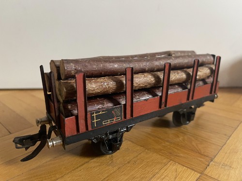 Zeuke Spur 0 Rungenwagen mit Ladegut Holz Z3 ohne VP - Picture 2 of 6