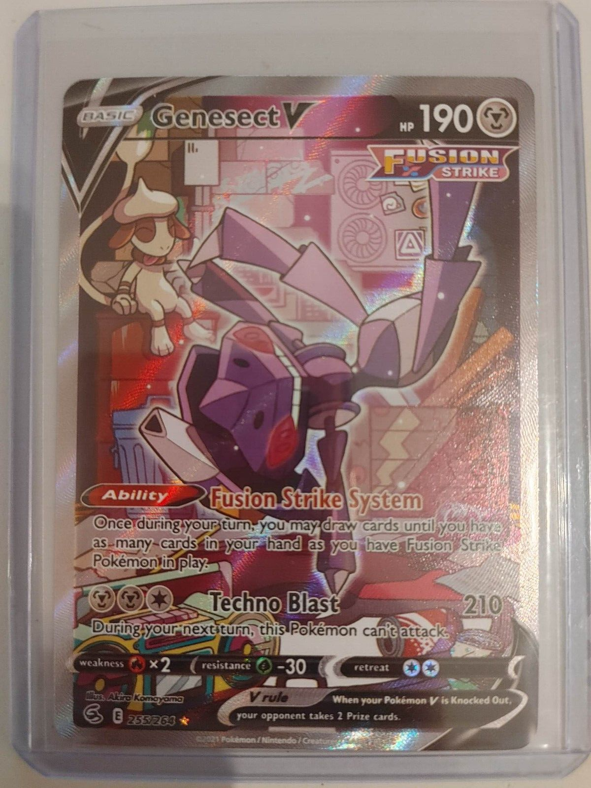 Pokemon SWSH Fusion Strike Genesect V Alt Art. PSA 9 🔥 255