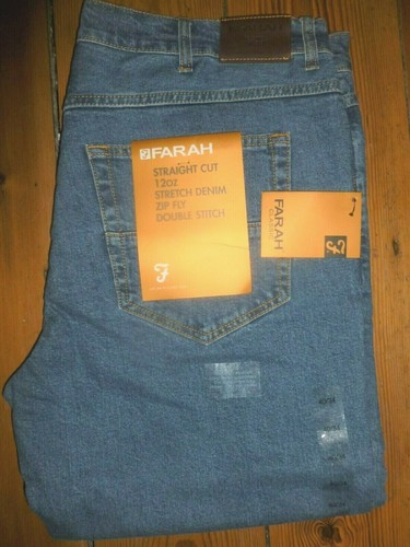 FARAH JEANS DENIM LIGHT WASH STRAIGHT 