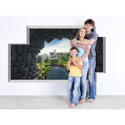 Extra Wide Mine Themed Mural - The Cave Entrance 72'' wide x 42'' tall
