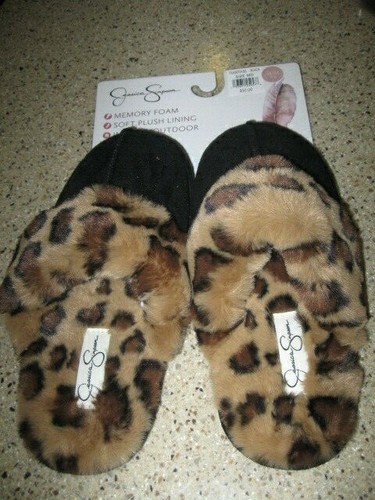 jessica simpson slippers leopard print