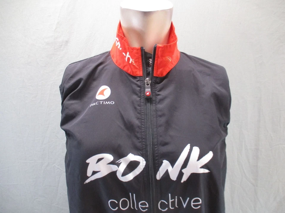 Pactimo Size M Mens BLK Full Zip Stand Collar Lightweight Cycling Vest 808 - Image 2 of 4
