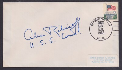 Abe Ribicoff, US Senator from Connecticut, signed 1968 cover