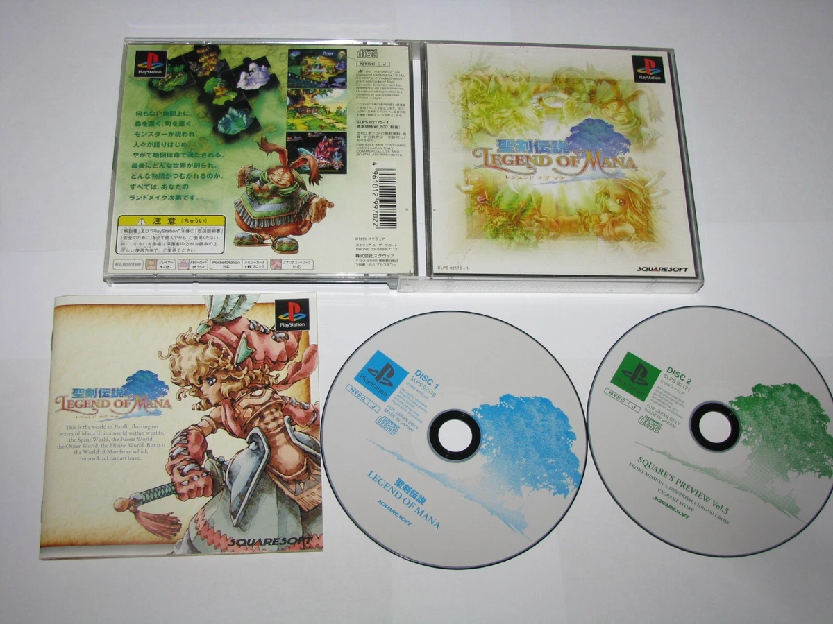 Legend Of Mana Sur PlayStation 1 (NTSC U/C) – Jeu D'action-aventure Complet Avec Boîtier Et Manuel, Bon état