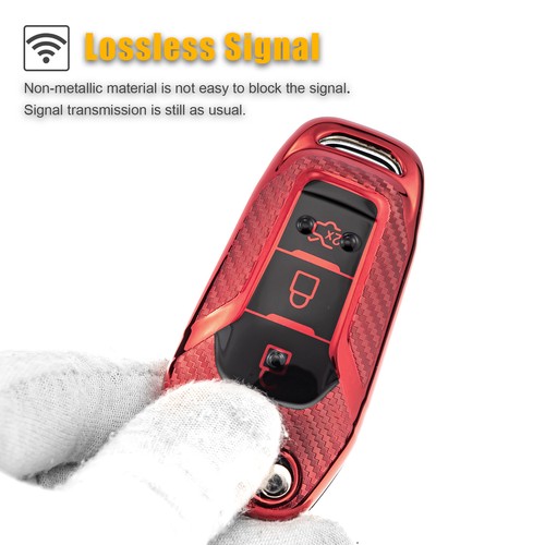 For Ford Ecosport Focus Mondeo Explorer TPU Carbon Fiber Car Flip Key Case Cover - Picture 78 of 84