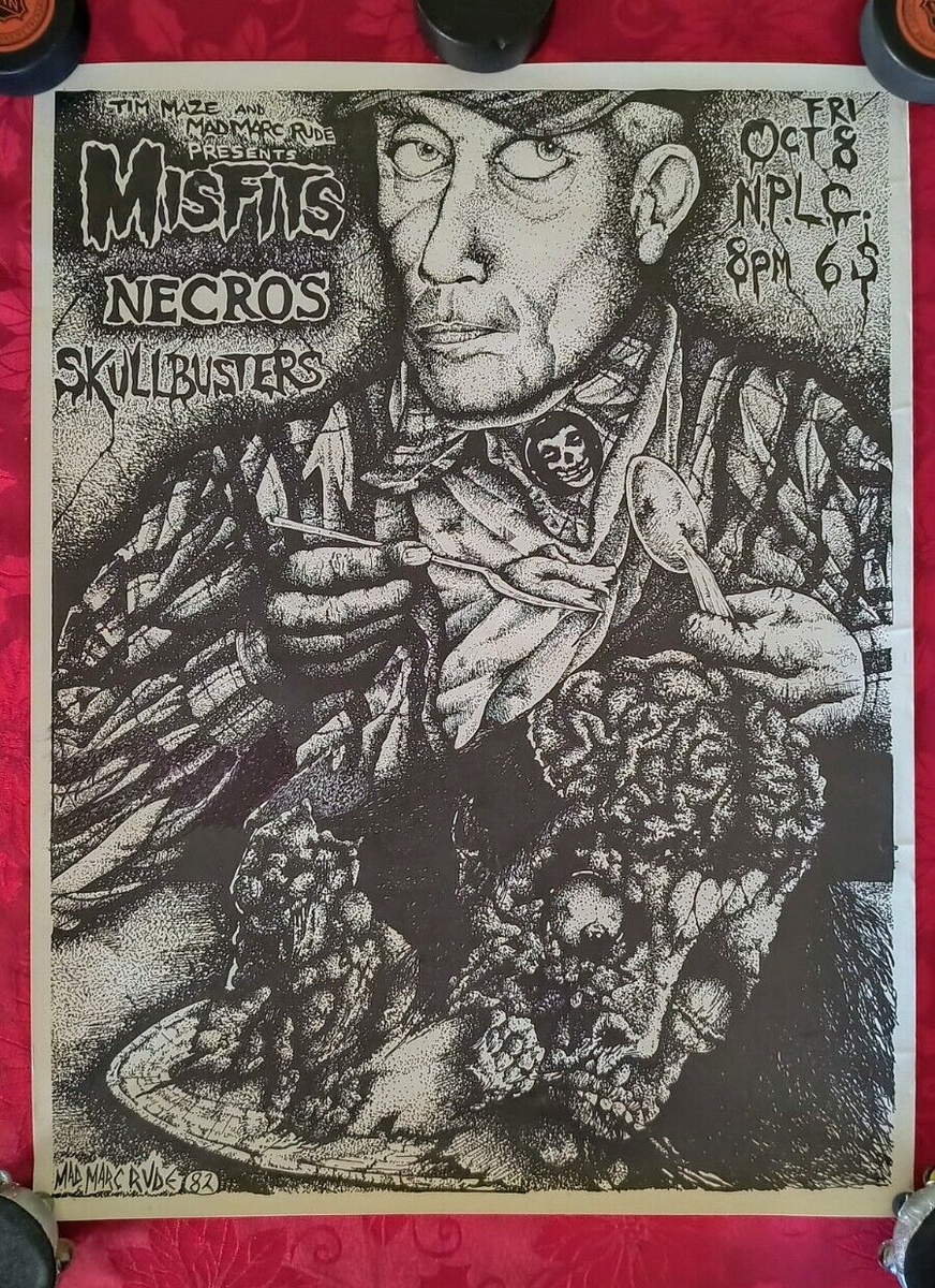 Misfits Vintage Mad Mark Rude Necros Skull Busters Poster