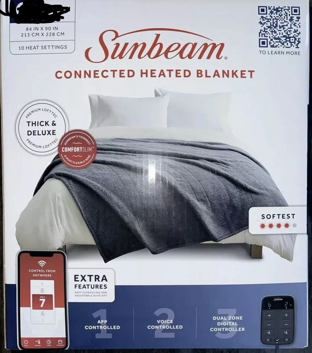 Sunbeam LoftTec Wi-Fi Connected Heated Electric Blanket 10 Heat Settings |  eBay