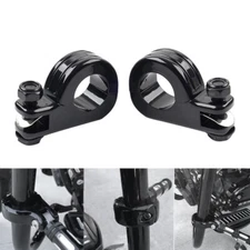 Foot Peg Mount Clamp Bracket For Harley 1 1/4" Highway Engine Crash Bar Black