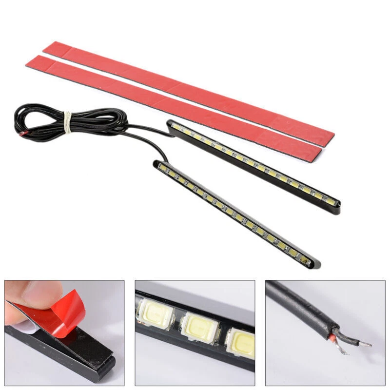 2 PIEZAS Luces LED Ultra Delgadas Brillantes para Coche para DRL Lámpara de Conducción Antiniebla Impermeable 12V Foto 2 de 4