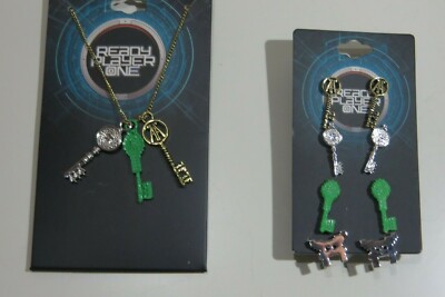 READY PLAYER ONE Key Pendant & Earring Set (Get Ready Ready Player