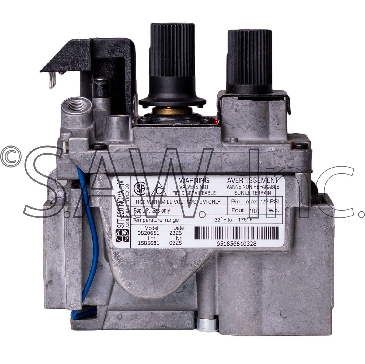 52678 Majestic 820 Nova mV OEM Propane Gas Valve for Direct Vent