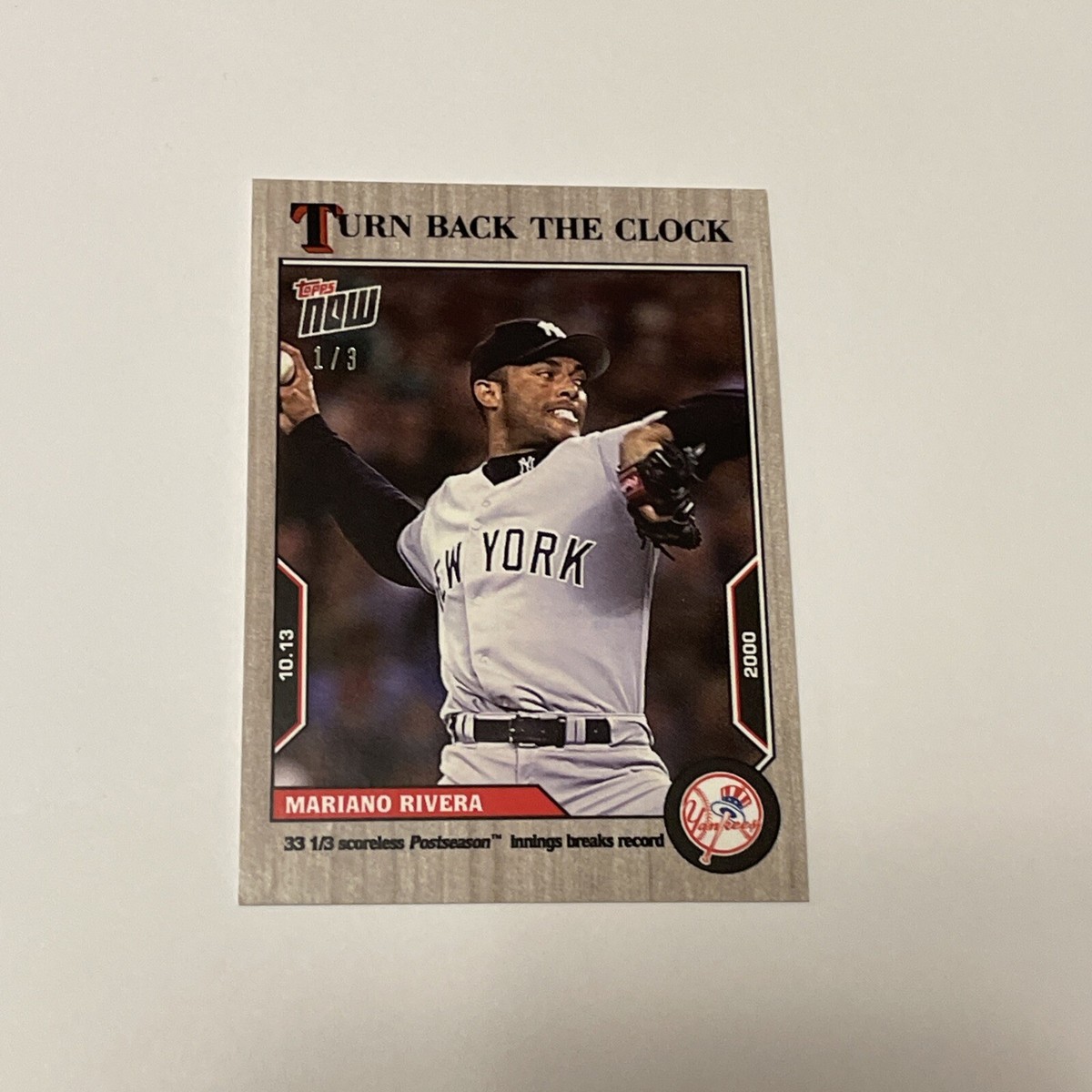 22 MLB TOPPS NOW Turn Back The Clock TBTC 197 MARIANO RIVERA