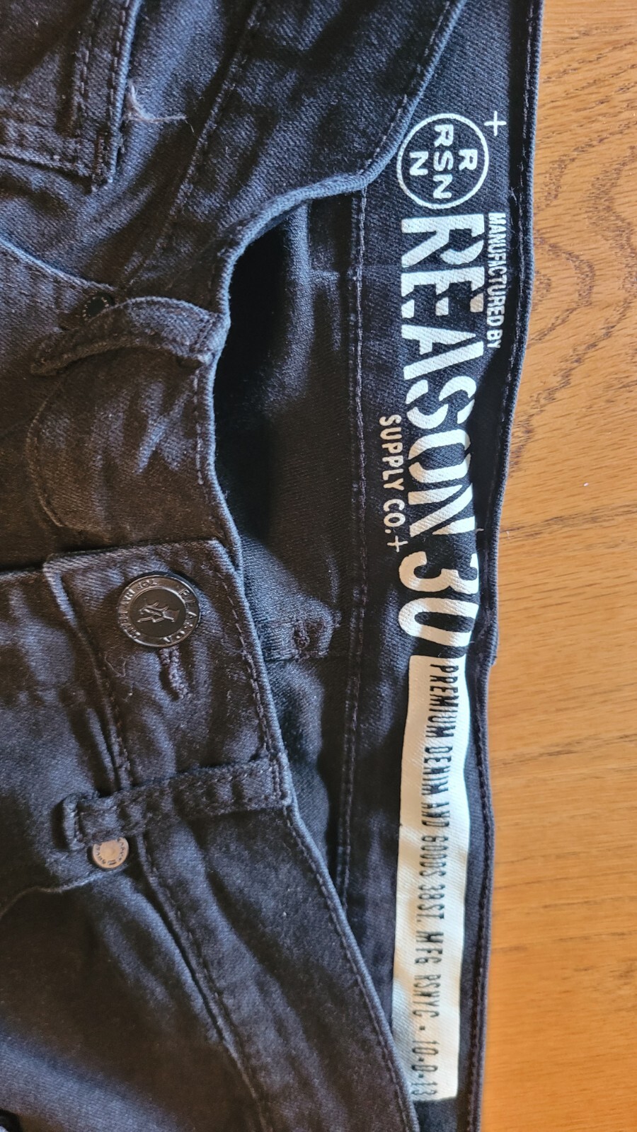 Reason Mens Jeans Plaid Patchwork - image 2