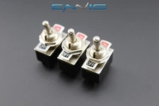 3 PCS TOGGLE SWITCH SPST ON-OFF METAL TOGGLE 2 AMP 250V 4 AMP 125V 4 PIN EC-1502