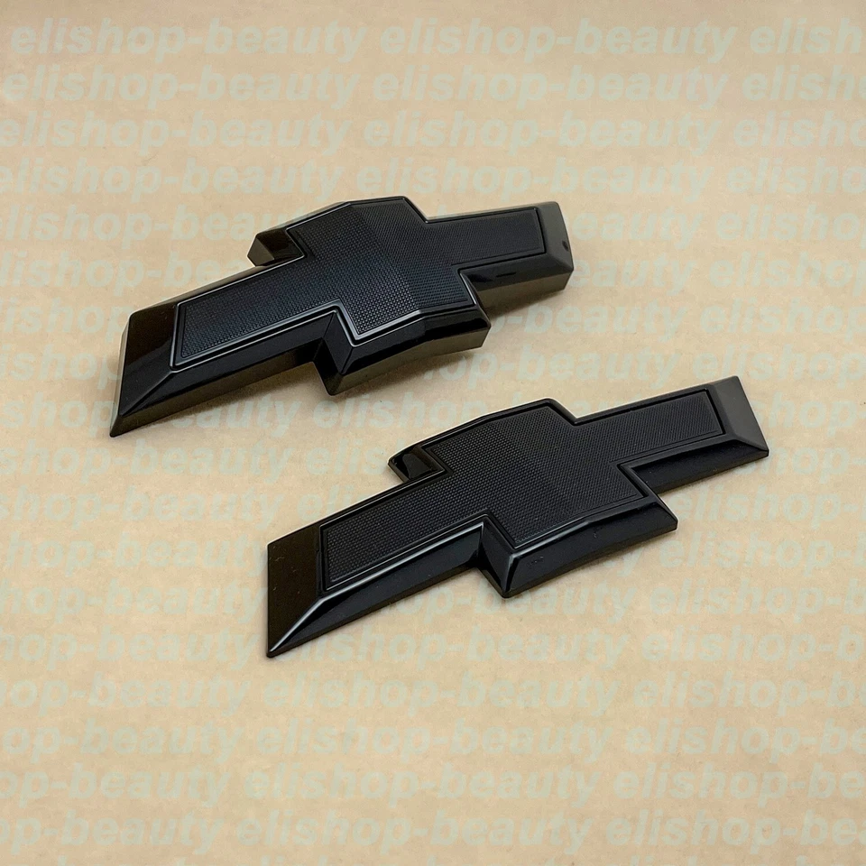 Emblema de pajarita negra brillante delantera trasera para Chevrolet Camaro Custom LS LT 2016-2024 Foto 2 de 4