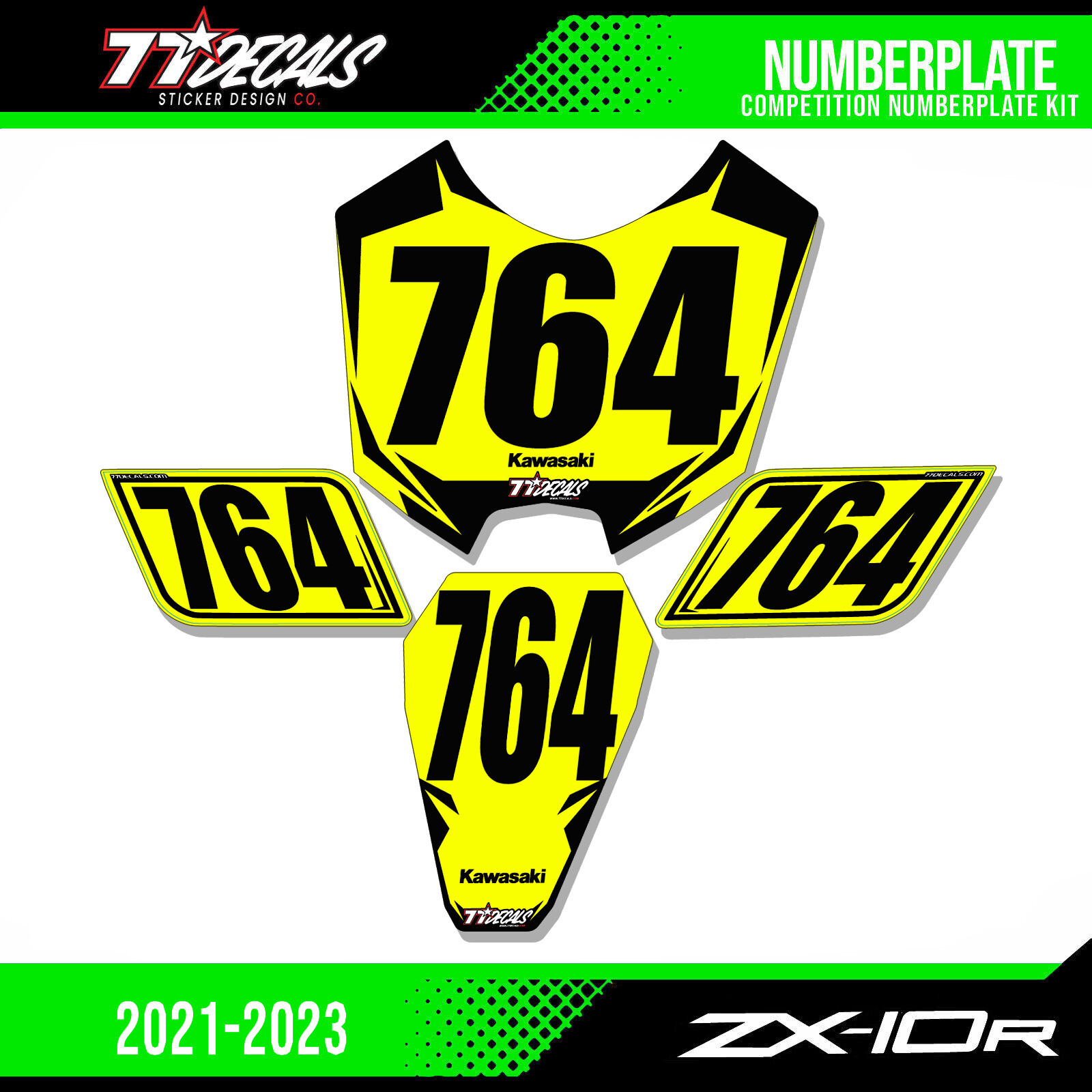 ZX10 R Numberplates Raceplates 2021 2022 2023 Trackday Racing WERA CCS ...