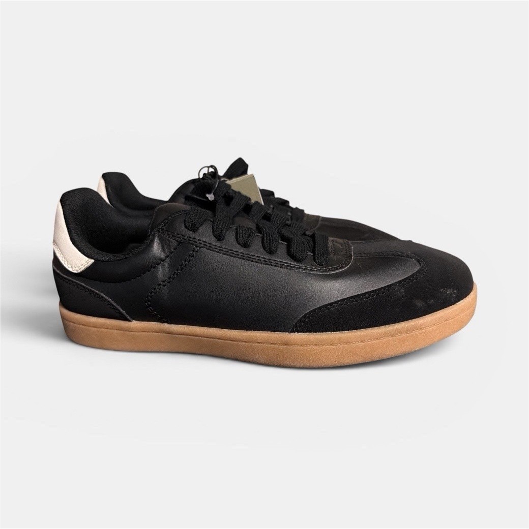 Goodfellow Black Gum Low Top Lace Up Men's Athletic Sneakers
