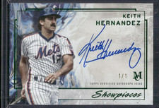 2025 Topps Museum Collection #SA-KH Keith Hernandez Showpieces Auto Emerald 1/1