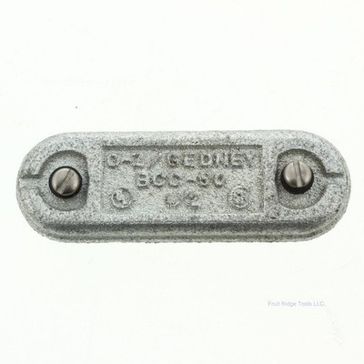 O-Z/Gedney 1/2'' Conduit Clip-On Body Cover Malleable Iron BCC-50