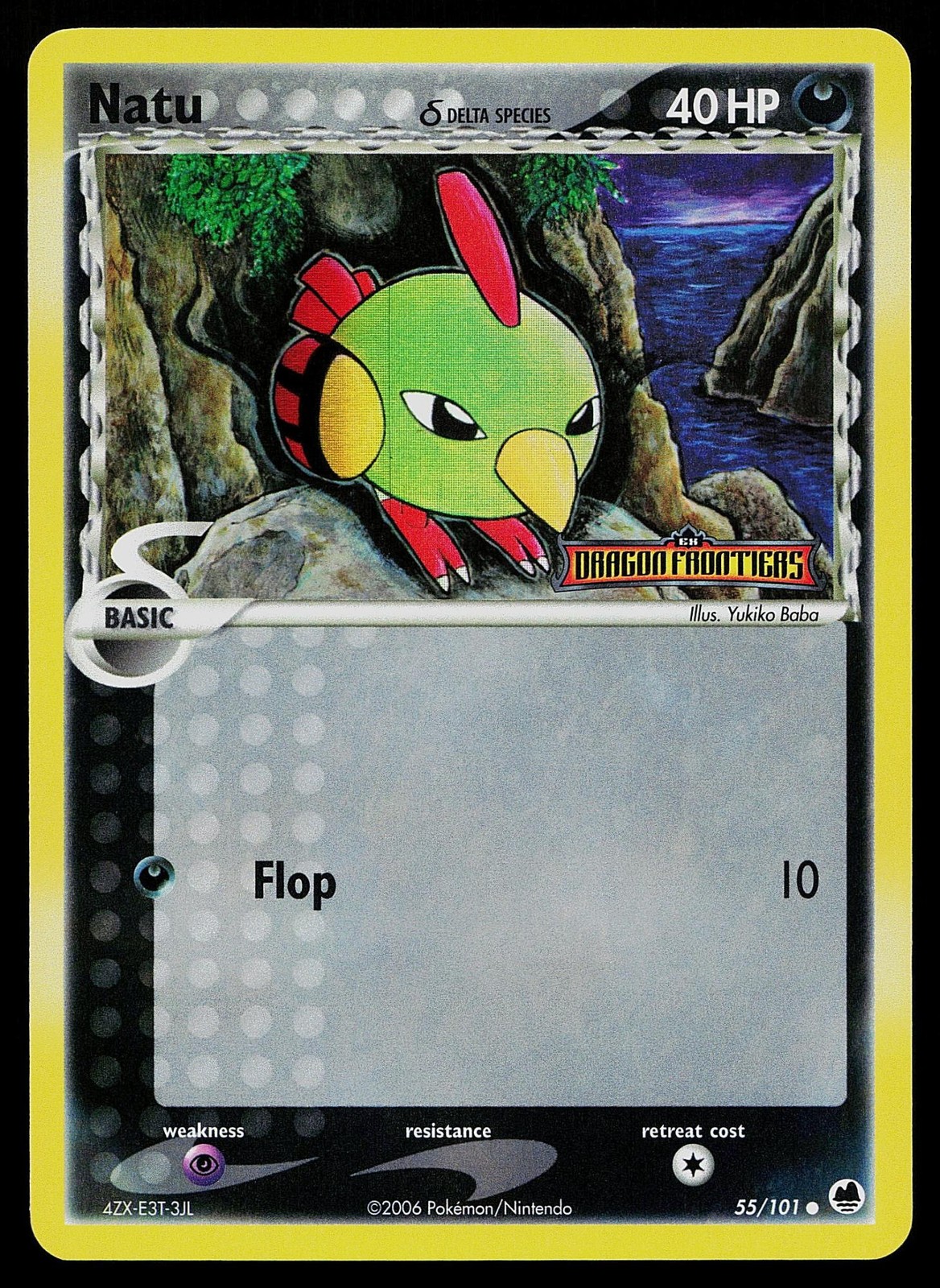Pokemon Card - Natu Dragon Frontiers 55/101 Reverse Holo Stamped