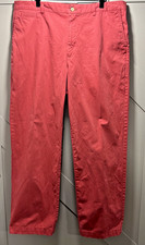 Chaps Men’s 38x32 Red Twill Chino Pants Career Casual City Modern Preppy