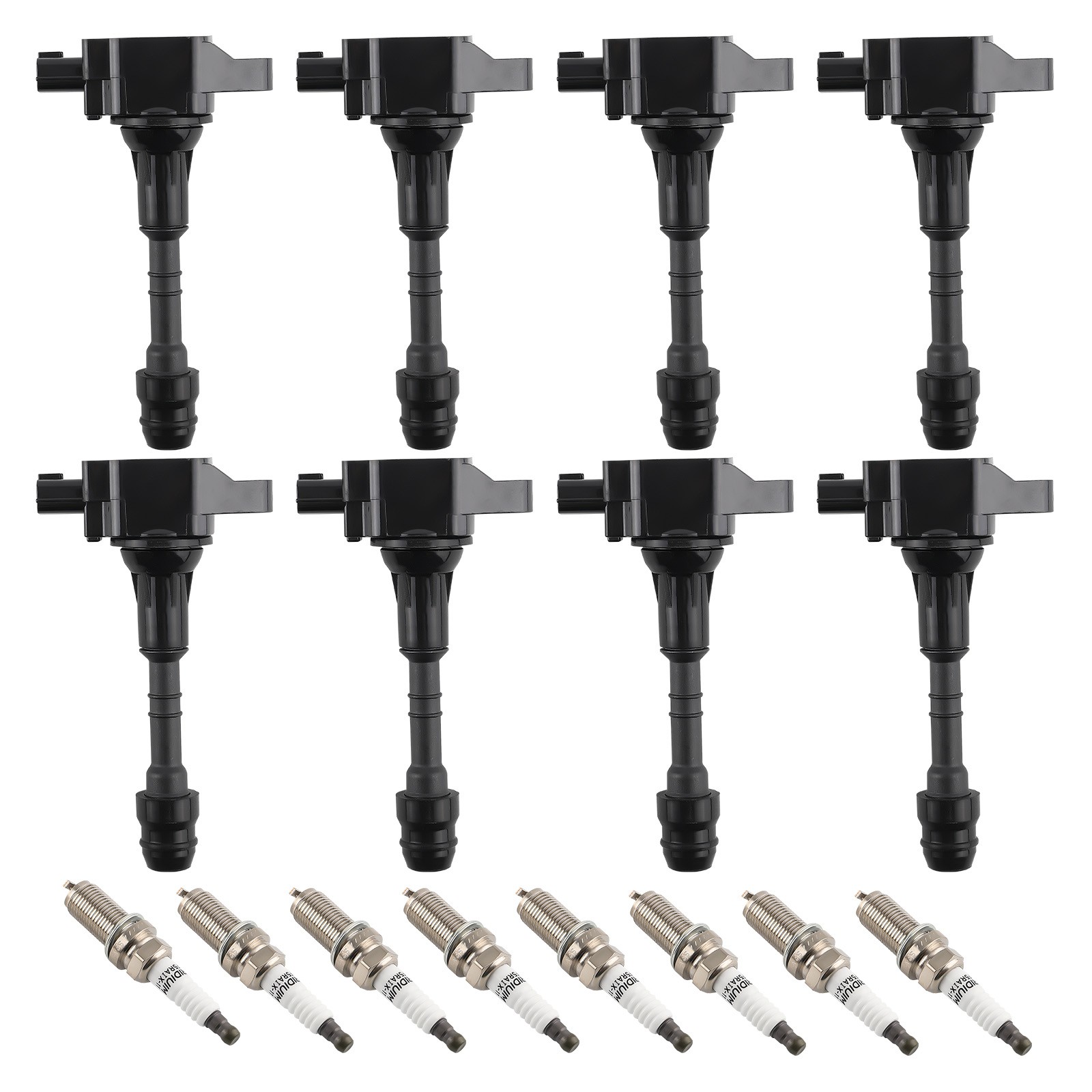 Ignition Coil Pack  Iridium Spark Plug Set of 8 For Infiniti QX56 5.6L UF551