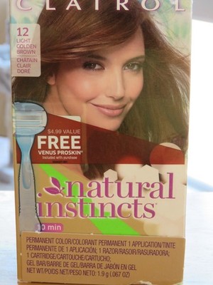 CLAIROL NATURAL INSTINCTS HAIR COLOR 12 LIGHT GOLDEN BLONDE TOASTED ALMOND