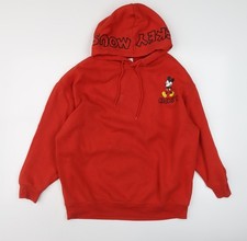 Unisex Adults UK XS Regular Disney Red Pullover Hoodie