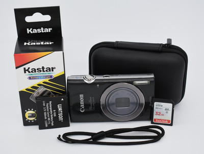 Canon PowerShot ELPH 160 Digital Camera Digicam 8x Optical Zoom Bundle - TESTED 