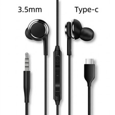 HIFI Bass Stereo Wired Earbuds Headset In-Ear Earphone Headphone MIC 3.5mm USB-C