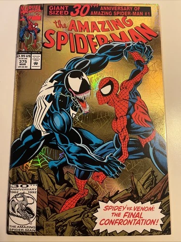 Amazing Spiderman 375 1993 Gold Foil Venom VF/NM