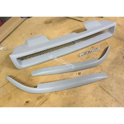 90-93 HONDA ACCORD CB3 CB6 CB7 CB9 G SQUARE FRONT GRILL+H/LAMP EYELID COMBO