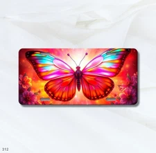 Butterfly Art License Plate for Car Customizable Butterfly Design Unique Gift