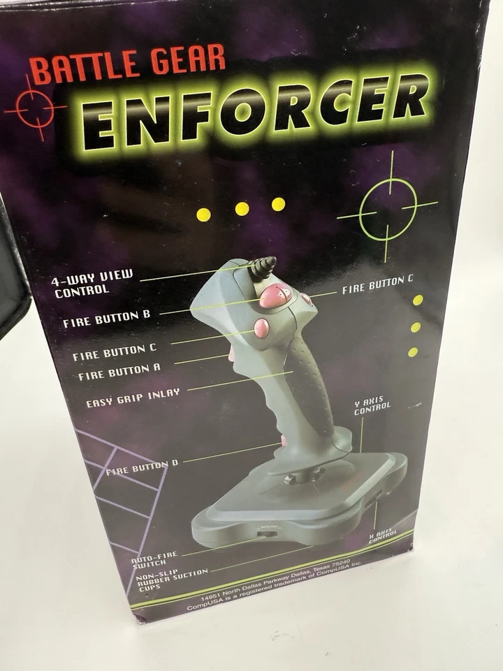 Vintage New CompUSA Battle Gear Joystick PC Gaming Controller - Image 2 of 4