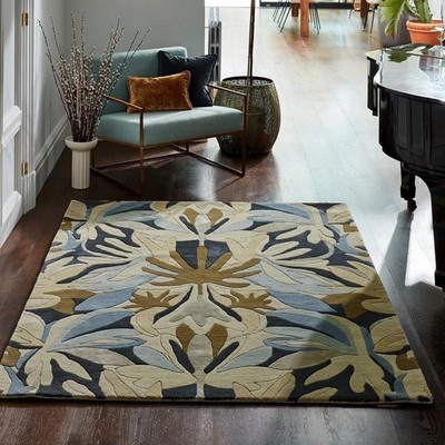 Modern Abstract Design Handmade Hand Tufted Woollen Area Rug, Custom Size Rugs