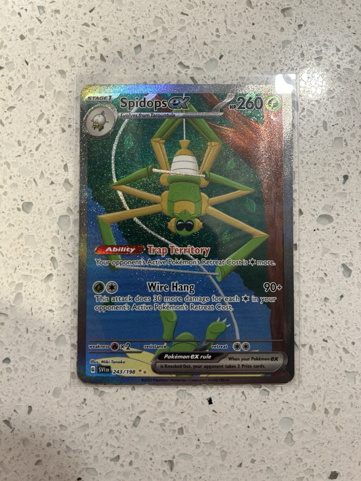 Spidops Ex - 243/198 - Pokemon Scarlet Violet Base Special Illustration Rare NM