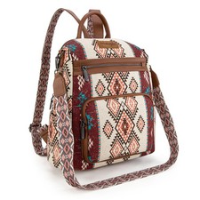 Montana West Wrangler Convertible Backpack Purse for Medium, Aztec Brown