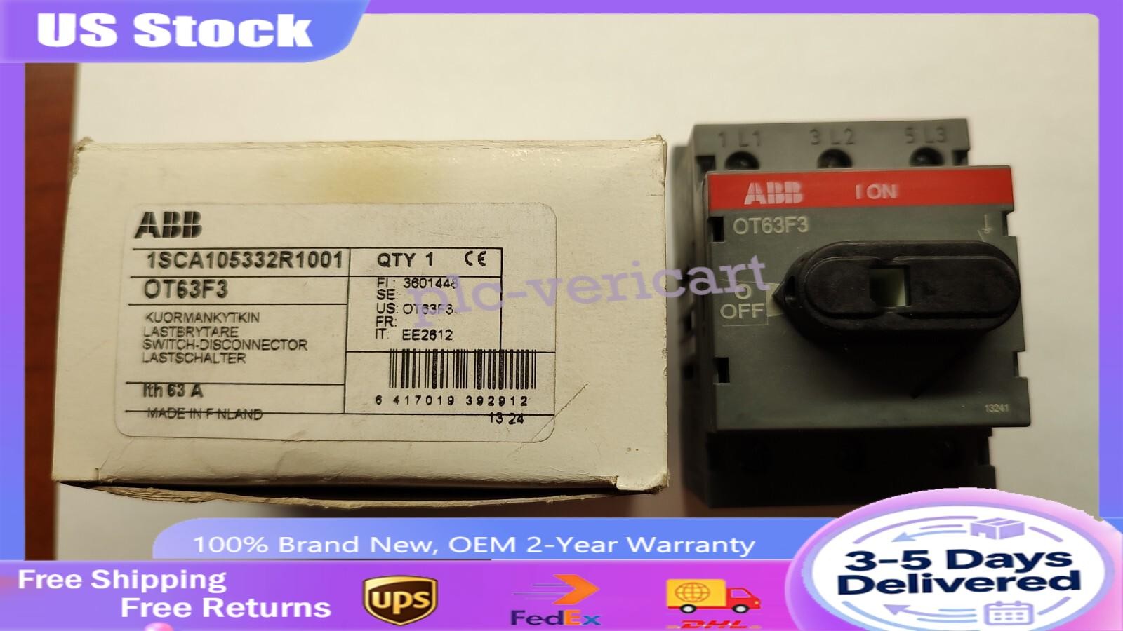 ABB 1SCA105332R1001 OT63F3 Switch Disconnector NEW