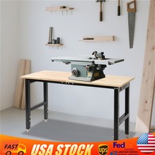48x20in Heavy-Duty Work Table Adjustable Work...