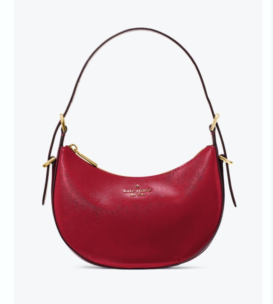 Kate Spade Nova Crescent Bag Red Patent Leather Shoulder Purse Crossbody New NWT