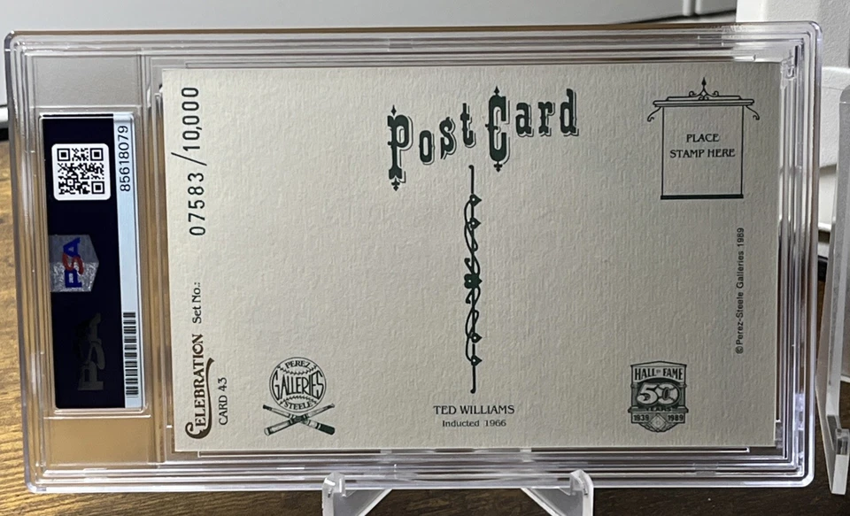 1989 Perez - Steele Celebration Ted Williams Auto PSA GEM 10 - Image 4 of 4